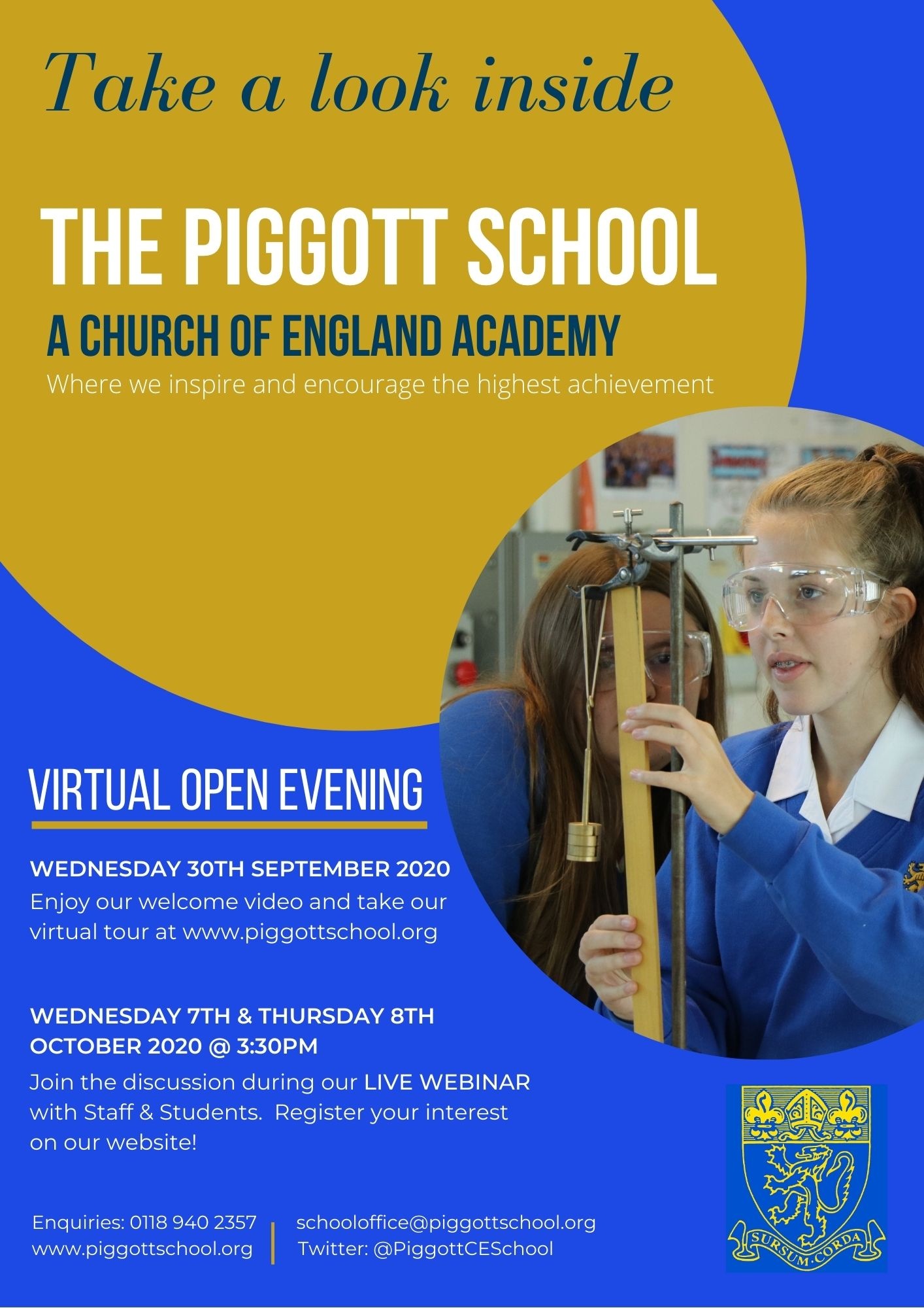 Virtual Open Evening Poster